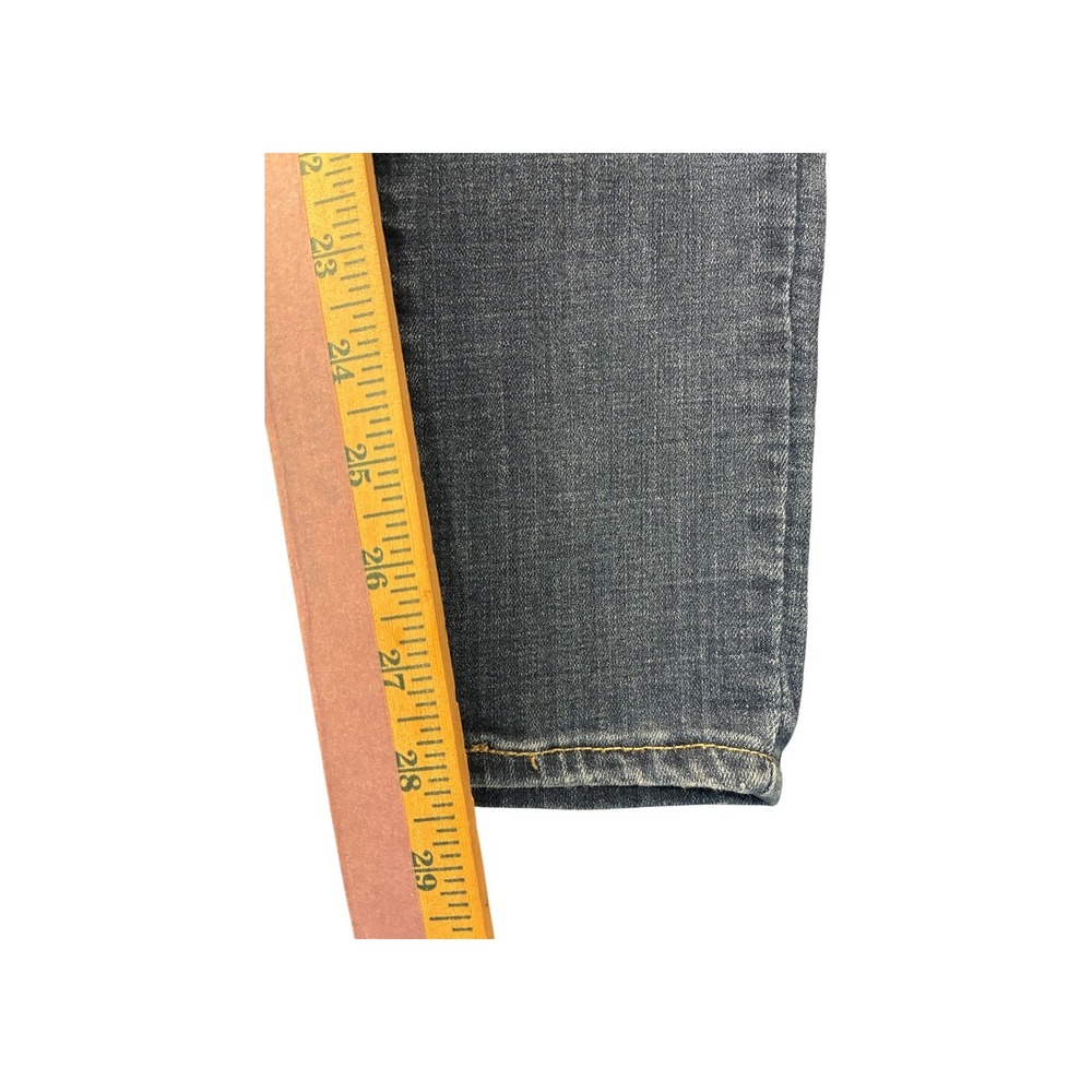 Levi's 711 Skinny Jeans Dark Wash Distressed Size 28x30 - Picture 3 of 10